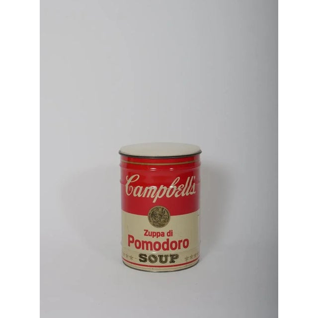 Rare Campbell's Soup stool /can designed by Dino Gavina as a tribute to Andy Warhol in 1971 for Simon Simon as part of the...