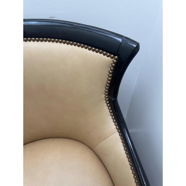 Tan Late 20th Century Regency Lounge Chairs- a Pair For Sale - Image 8 of 10