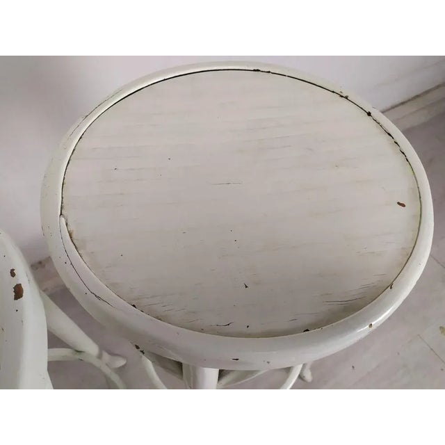 Set of Wooden Bistro Stools, 1930s For Sale - Image 6 of 11