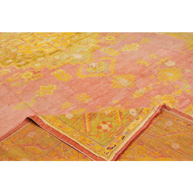 Antique Turkish Oushak Hand Knotted Wool Rug, 9'8''x16' For Sale In New York - Image 6 of 6