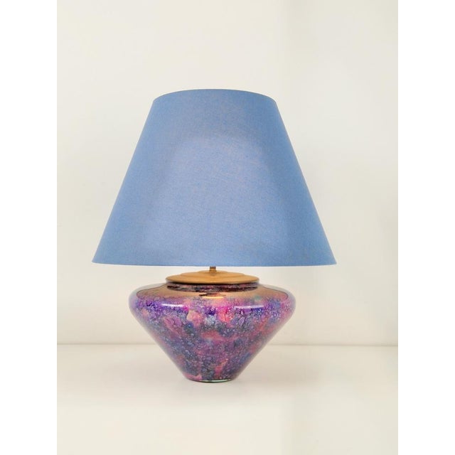 Vintage French Glass Table Lamp from Laque Line, 1970s For Sale - Image 3 of 13