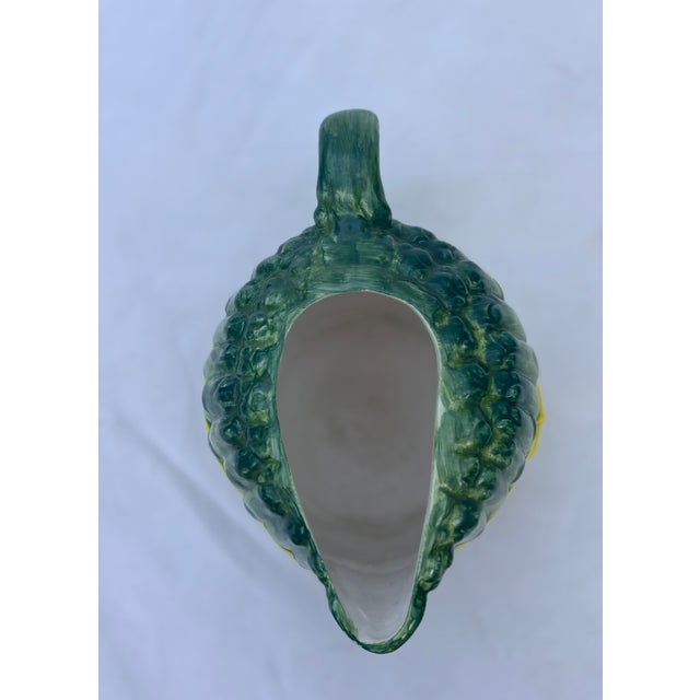 Ceramic Vintage Trompe-l'Oeil Asparagus Ceramic Pitcher For Sale - Image 7 of 10