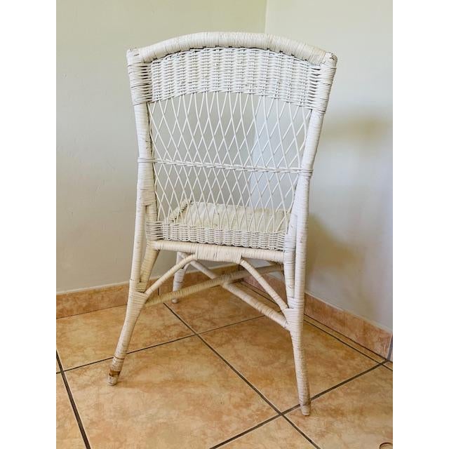 Wicker Desk & Chair, Vintage For Sale - Image 16 of 18