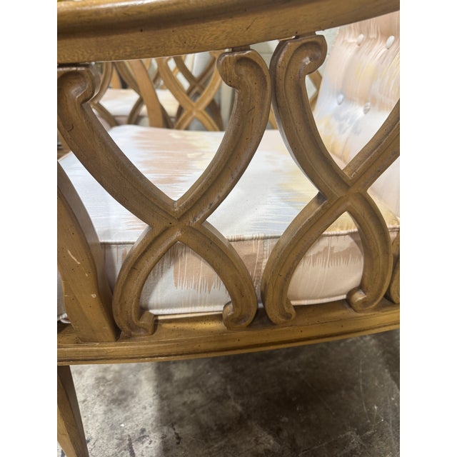 Brown Vintage Thomasville Hollywood Regency Chairs - A Pair For Sale - Image 8 of 11