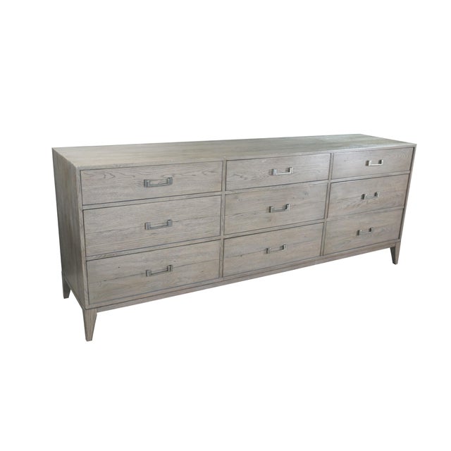 This authentic Restoration Hardware Cayden 9-Drawer Triple Dresser represents a masterful blend of mid-century minimalist...
