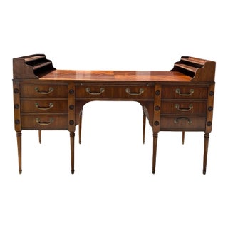 Antique Colonial George Washington Style Mahogany Writing Desk For Sale
