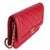 Contemporary Red Quilted Lambskin Hold The Line CC Wallet On Chain For Sale - Image 3 of 9