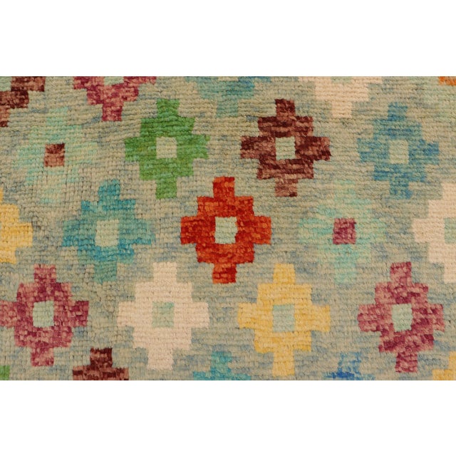 1990s Eclectic Balochi Blue/Rust Wool Rug - 5'1''x8'2'' For Sale - Image 5 of 10