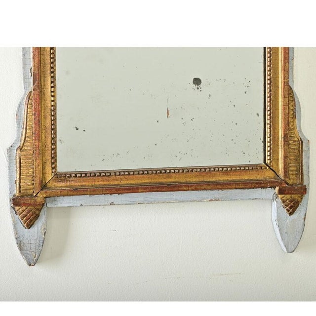 18th Century French 18th Century Louis XVI Gilt & Painted Mirror For Sale - Image 5 of 9