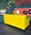Super fun and vibrant yellow vinyl pullout loveseat. Manufactured by the renowned makers of functional furniture of the...