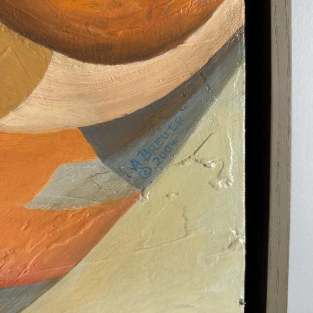 2000 - 2009 Original Modern Still Life of Oranges and Pottery by A. Breuer For Sale - Image 5 of 13