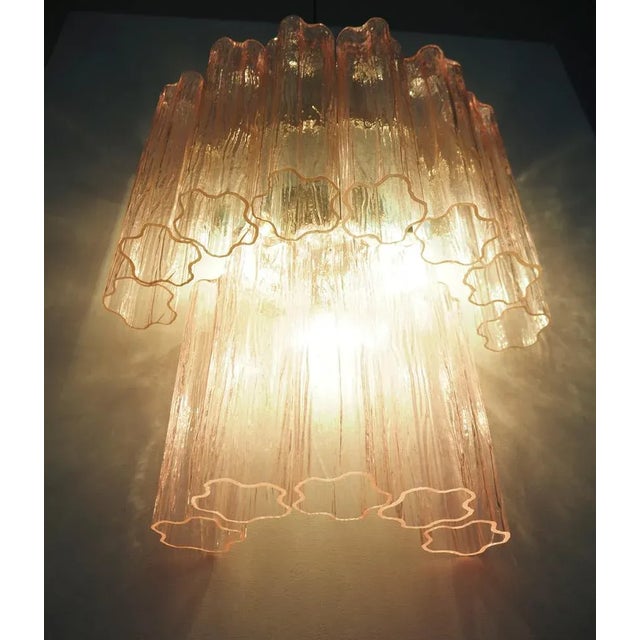 Murano Glass Tube Wall Sconces with Pink Glass Tubes, Set of 2 For Sale - Image 6 of 13