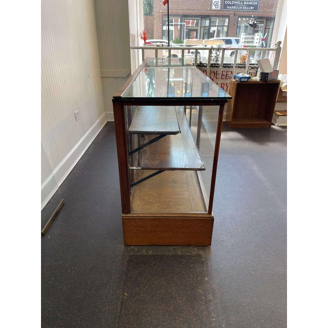 Antique Oak Haberdashery Counter Store Fixture & Show Case 1900 For Sale - Image 4 of 18