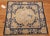 Rare and Collectible Beautiful Square Shape and Scatter Size Golden Antique Chinese Ningxia Rug 49274, Origin / Rug Type:...