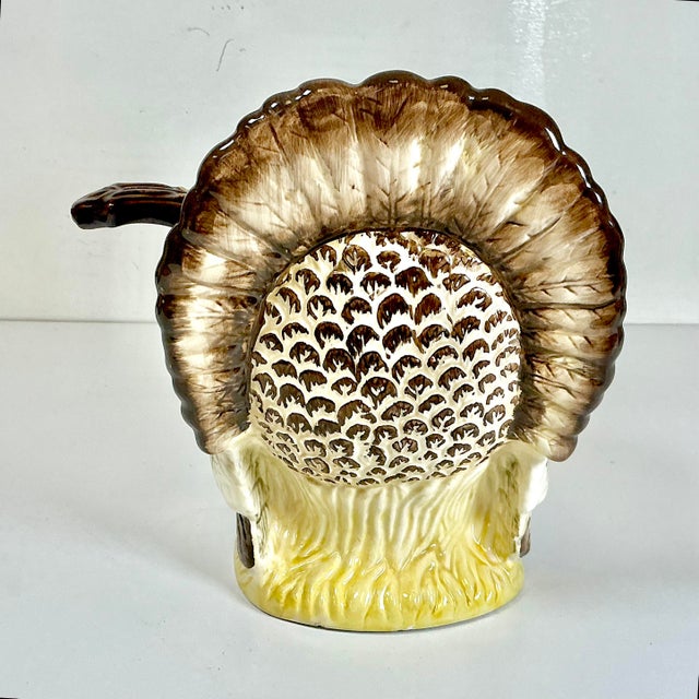 1970s Vintage Americana Boho Chic Arts & Crafts Turkey Soup Tureen With Ladle For Sale - Image 9 of 18
