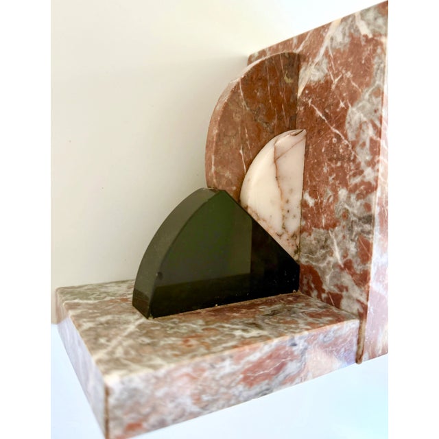 Antique Art Deco French Marble Bookends, 1910-30s, Set of 2 For Sale In Miami - Image 6 of 10