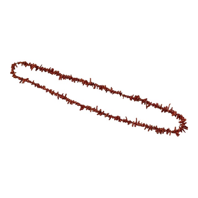 Vintage Long Branch Coral Necklace, 30" For Sale