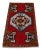 Ruby Red 1970 Hand Knotted Mat Small Turkish Rug Entry Decor Door Mat- 1′9″ × 3′ For Sale - Image 8 of 12