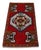 Ruby Red 1970 Hand Made Mat Small Turkish Rug - 1′8″ × 3′ For Sale - Image 8 of 12