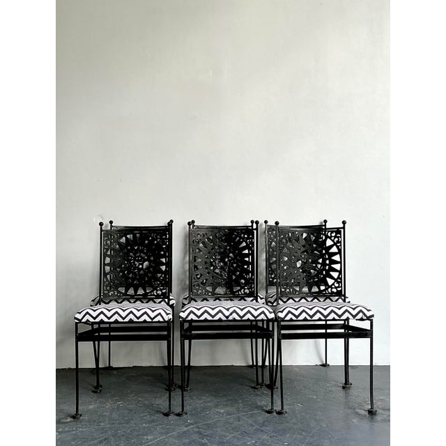 This iconic set of six dining chairs, attributed to the celebrated mid-century designer Arthur Umanoff, is a masterful...