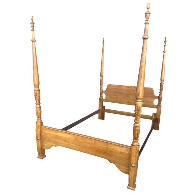 Rare solid oak carved rice bed. Rice beds are usually in mahogany or cherry wood. Carved Solid Oak Queen Size Rice Bed...