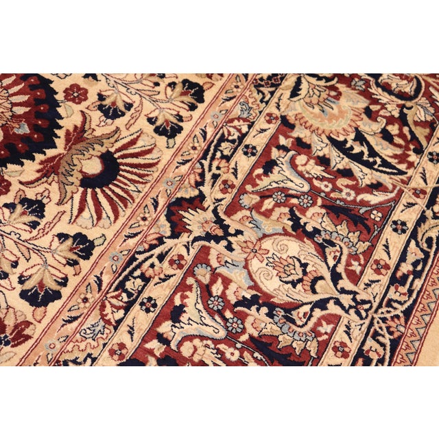 1990s Art Nouveau Aness Pak-Persian Beige/Rust Wool Rug - 9'11'' X 13'5'' For Sale - Image 5 of 8