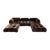 Brown Alpaca Velvet Camaleonda Modular Sofa by Mario Bellini for C&B Italia, 1972, Set of 5 For Sale