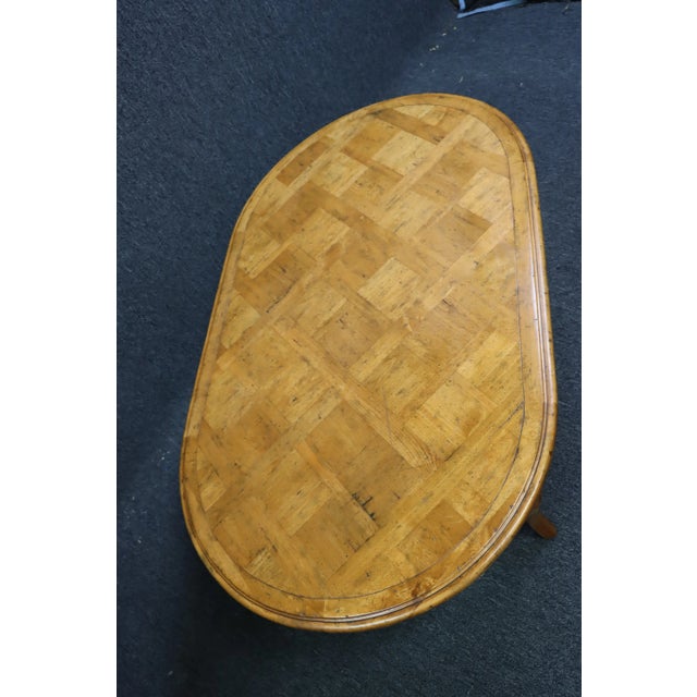 Country French Style Parquetry Coffee Table For Sale In Philadelphia - Image 6 of 8