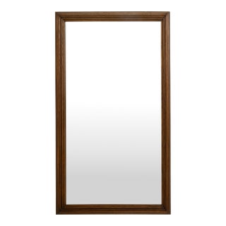 20th Century French Natural Wood Framed Wall Mirror For Sale