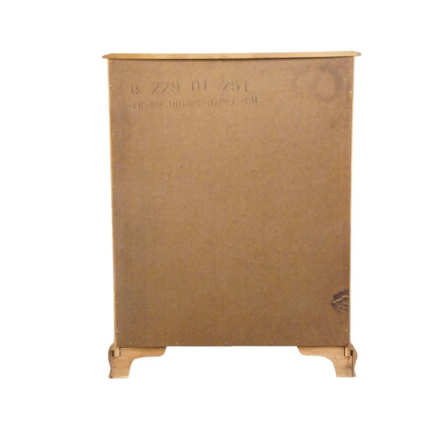 Bassett Furniture Solid Hard Rock Maple Colonial Early American 36" Chest of Drawers 229-01-251 For Sale - Image 12 of 14