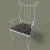 Brown Jordan Vintage White Wrought Iron Lyre Arm Chair With Leopard Seat Cushion For Sale - Image 4 of 12