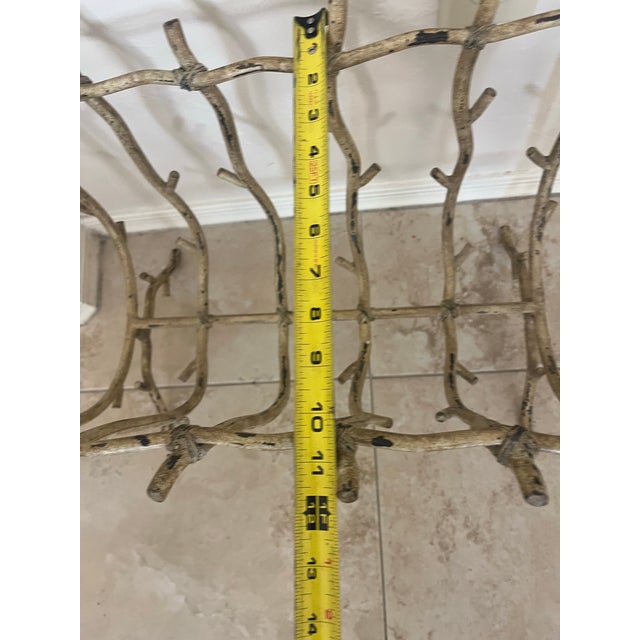 Brutalist Gold Twig Branch Iron Fireplace Log Holder - Magazine Newspaper Rack For Sale - Image 10 of 12