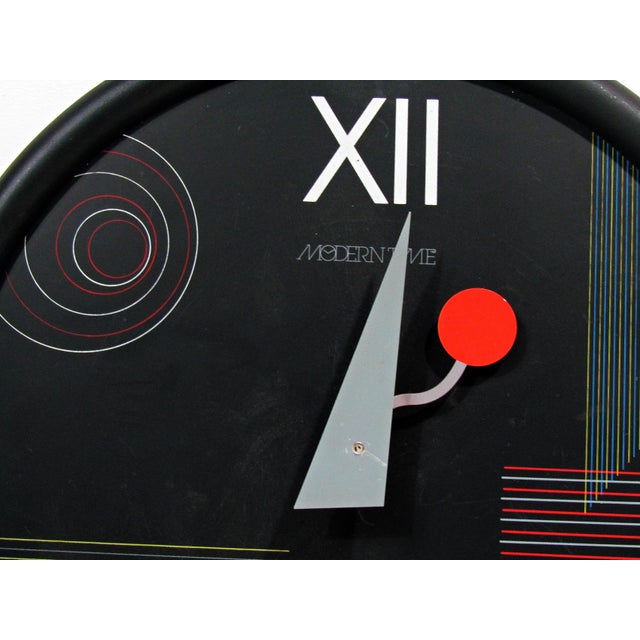 1986 Nicolai Canetti Modern Time Postmodern Wall Clock For Sale In Austin - Image 6 of 10