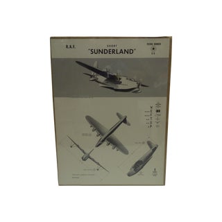 Vintage WWII "Short Sunderland" Recognition Poster For Sale