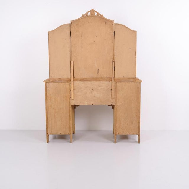 Pine Dressing Table with Mirror, 1920s For Sale - Image 9 of 11