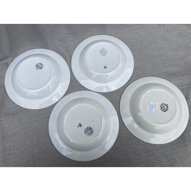 Ceramic Antique Villroy & Boch Dresden Blue White Bowl Set of 7 For Sale - Image 7 of 12