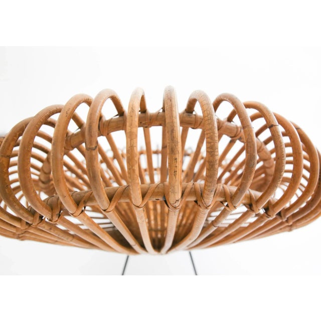 Janine Abraham and Dirk Jan Rol Rattan Lounge Chair for Rougier C. 1950's For Sale - Image 11 of 13