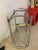 Vintage Chrome & Brass Barcart Bar Cart 2 Glass Shelves Restored For Sale - Image 10 of 12