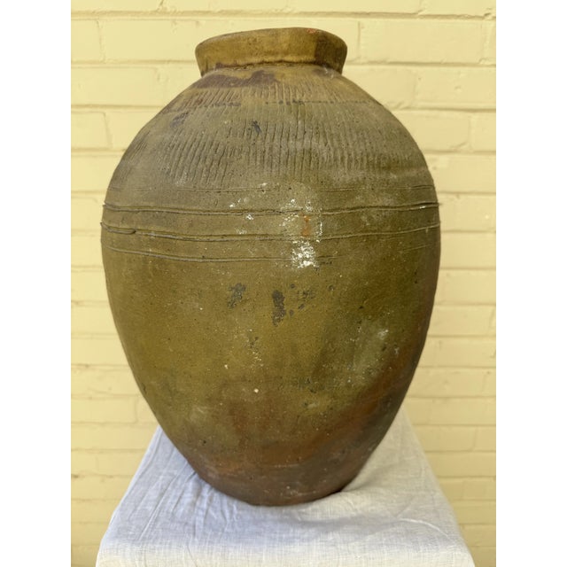 Antique Late 19th Century Chinese Stoneware Martaban Storage Jar For Sale In Mobile - Image 6 of 10