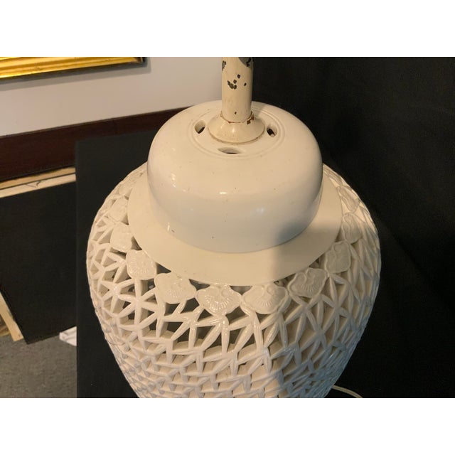 1960s Pierced Chinese Pottery Lamp Chairish