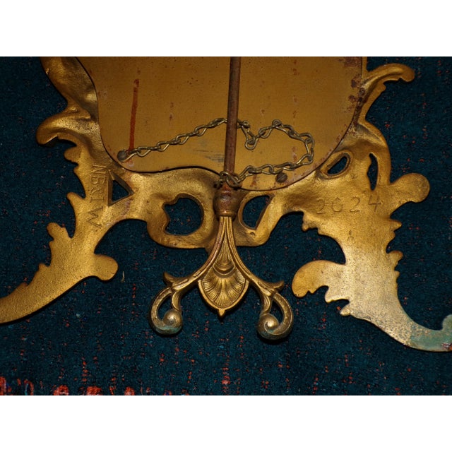 Antique Nb&iw Gold Gilt Rococo Brass Table Mirror Free Standing Vanity Mirror For Sale - Image 13 of 15