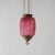 Late 19th Century Antique Victorian Cut To Clear Cranberry Glass & Brass Hanging Hall Light Circa 1880 For Sale - Image 5 of 11