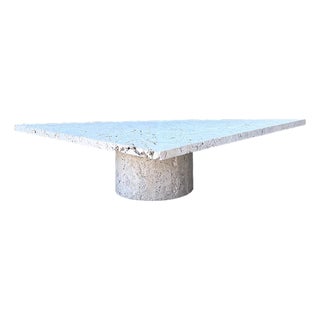 Vintage Geometric Coquina Coffee Table For Sale