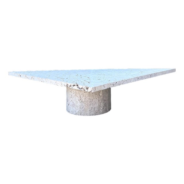 Vintage Geometric Coquina Coffee Table For Sale