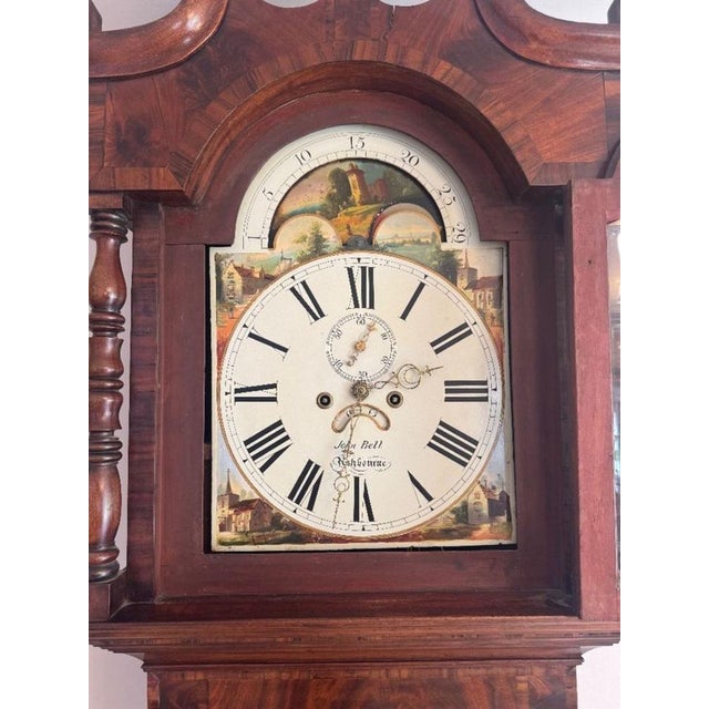 Brown Antique Regency Inlaid Mahogany Longcase Clock, 1800 For Sale - Image 8 of 11