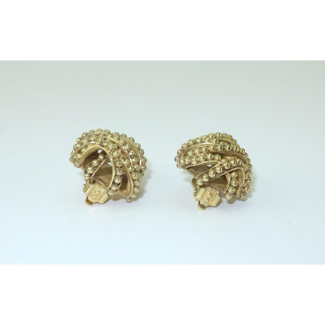 Vaubel Gold Plated Twisted Bead Earrings, 2012 For Sale - Image 10 of 11