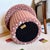 Light Pink Mushroom Ottoman in Petal Pink Wool Dot For Sale - Image 8 of 10
