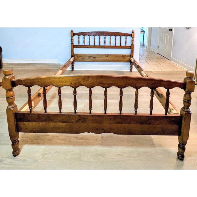 Mid 20th Century Stickley Cherry Valley Full Poster Bed - Colonial Revival Style For Sale - Image 9 of 13