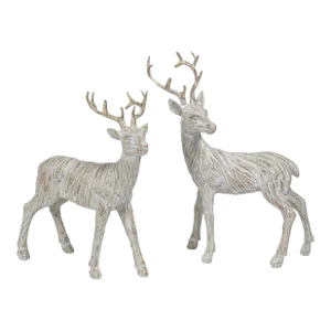 Decorative Resin Reindeer Figurines, Set of 2