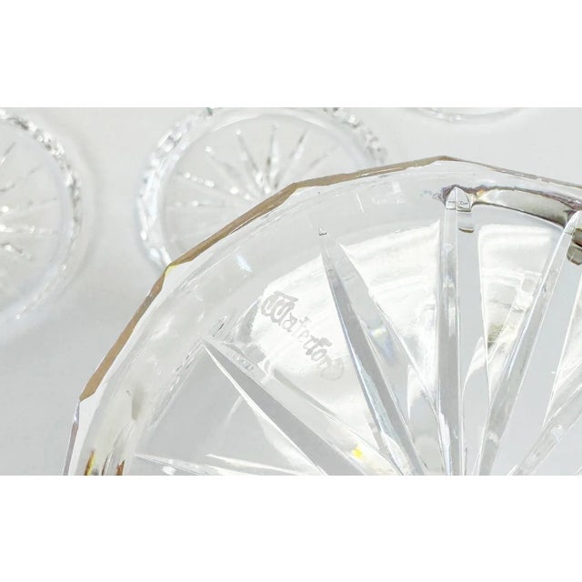 Transparent Vintage Waterford "Heritage" Cut Crystal Coasters, S/5 For Sale - Image 8 of 8